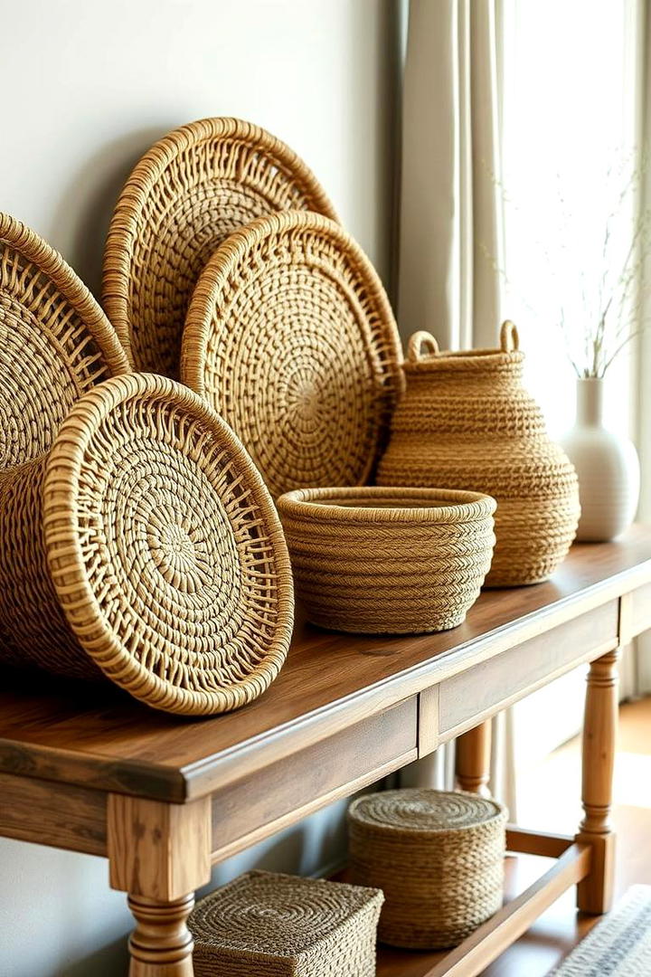 Handcrafted Woven Basket Displays - 21 Rustic Decor Ideas