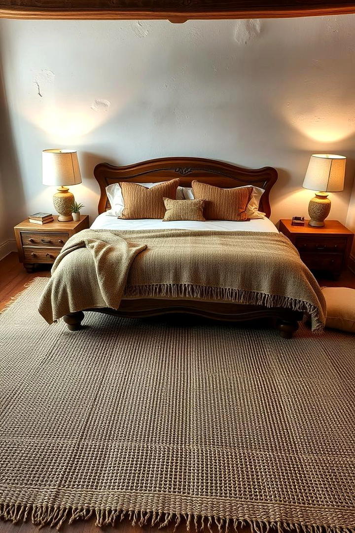 Handwoven Rug Comfort - 30 Rustic Bedroom Ideas