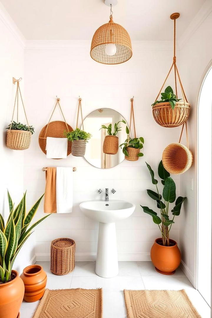 Hanging Baskets - 21 Bathroom Storage Ideas