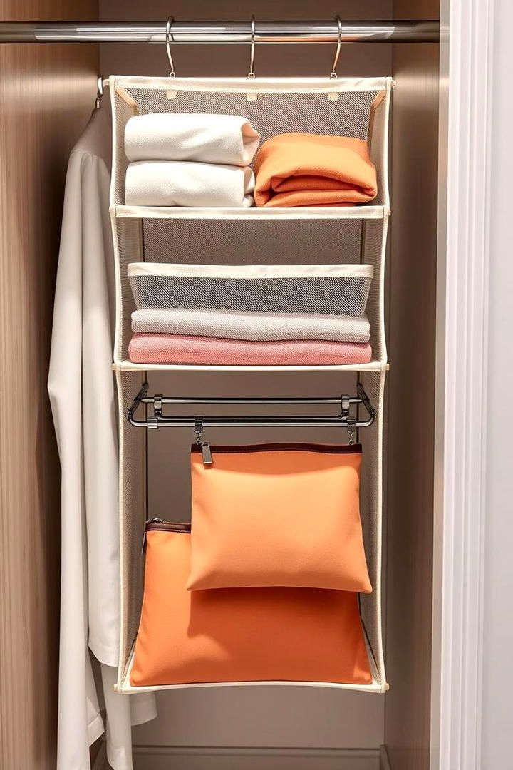 Hanging Closet Organizer - 30 Purse Storage Ideas