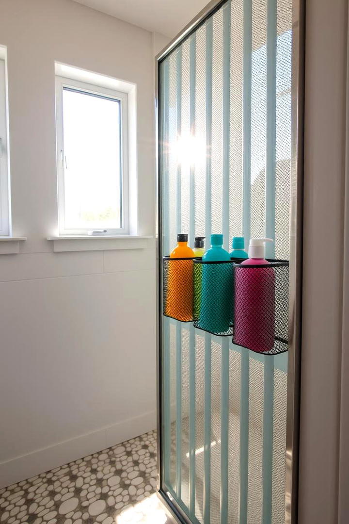 Hanging Shower Pockets for Quick Organization - 30 Shower Storage Ideas