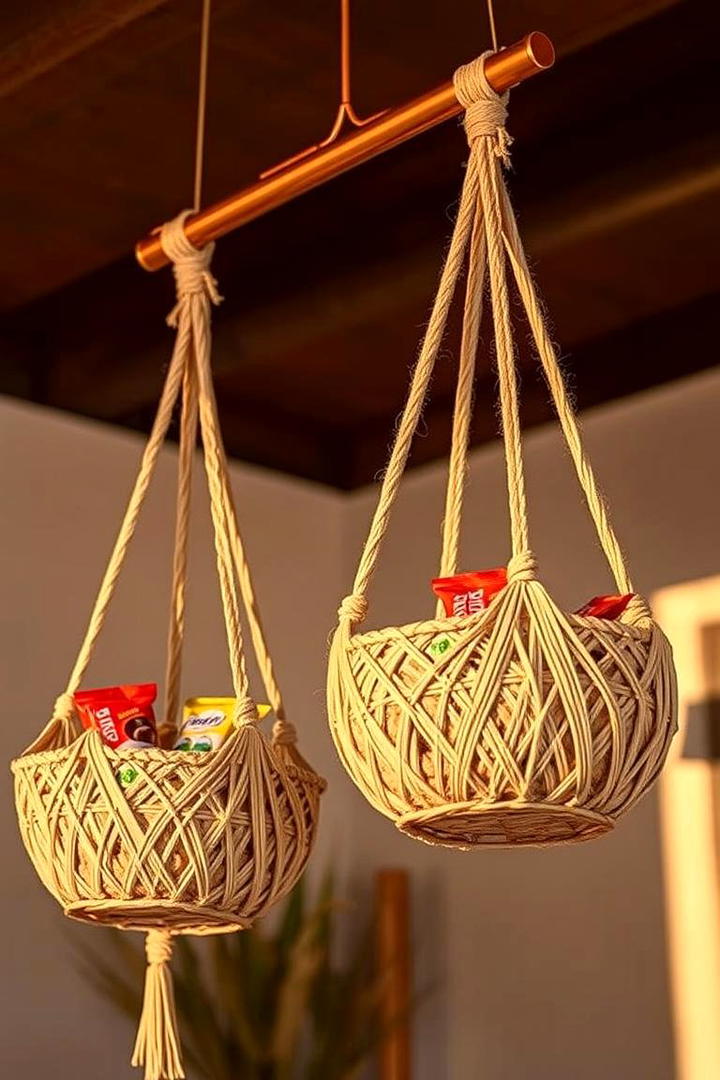 Hanging Snack Baskets - 30 Snack Storage Ideas