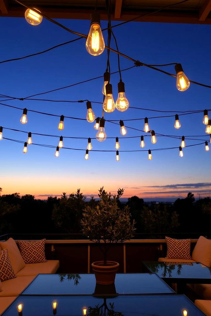 Hanging String Lights - 30 Deck Lighting Ideas