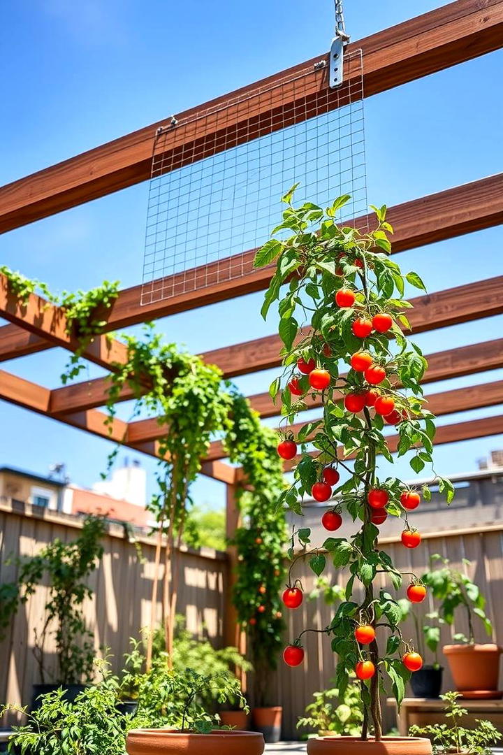 Hanging Tomato Trellis - 30 Tomato Trellis Ideas