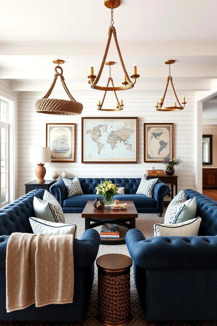 Harbor Inspired Harmony - 21 Coastal Living Room Ideas