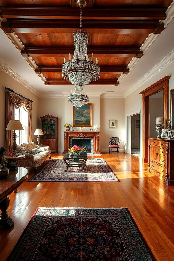 Hardwood Flooring Elegance - 30 Traditional Living Room Ideas