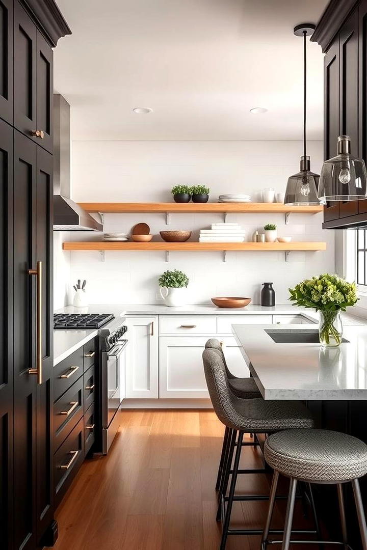 Harmonious Color Balance - 21 Black and White Kitchen Ideas