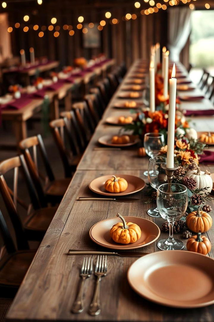 Harvest Inspired Table Settings - 21 Fall Wedding Décor Ideas