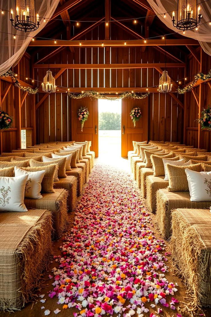 Hay Bale Seating Arrangements - 21 Barn Wedding Ideas