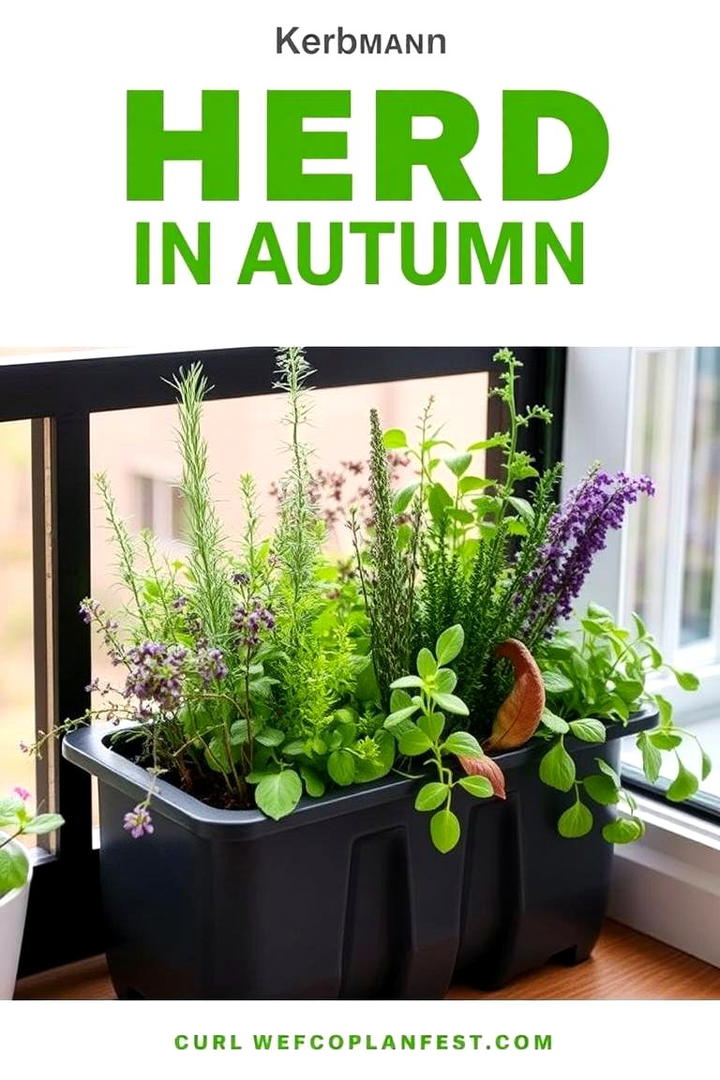 Herb Haven in Autumn - 21 Fall Planter Ideas