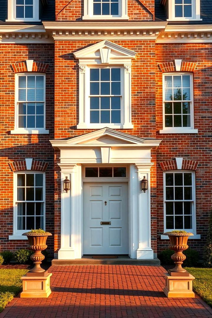 Heritage Brick Detailing - 30 Brown Brick Exterior Home Ideas