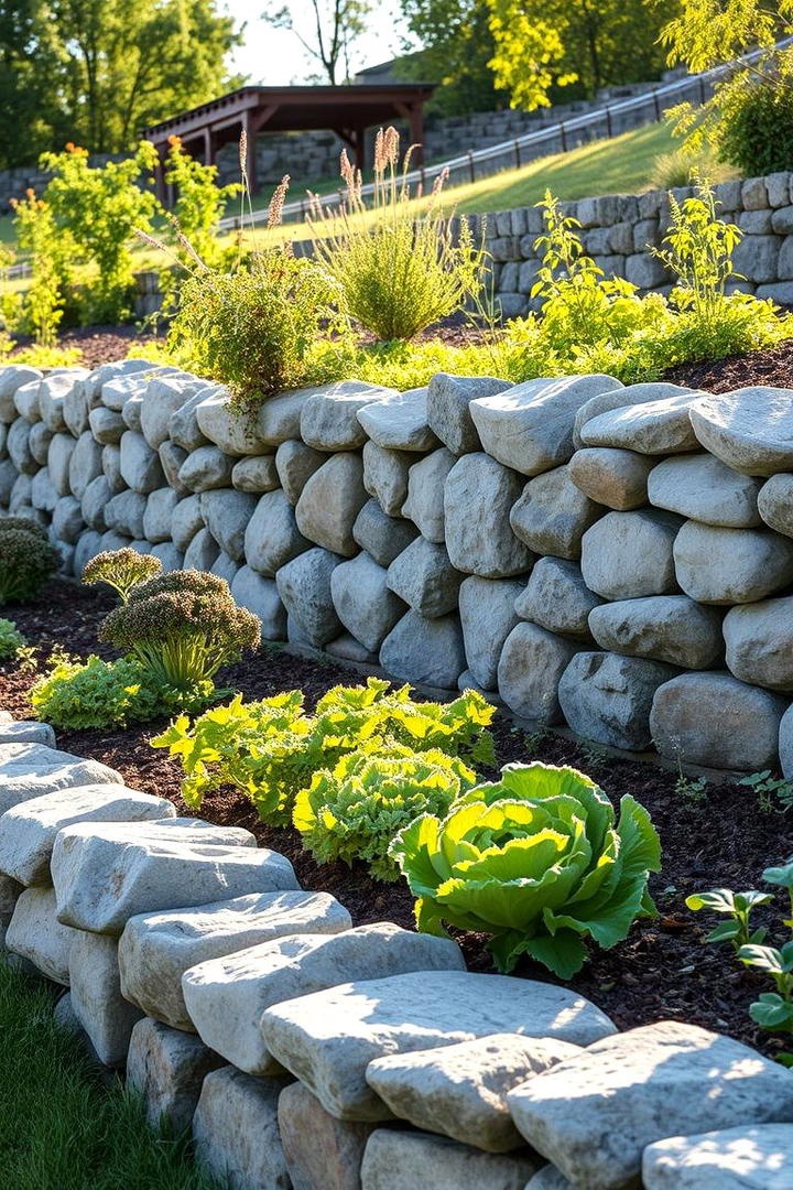 Heritage Stone Wall Edge - 30 Stone Garden Edging Ideas