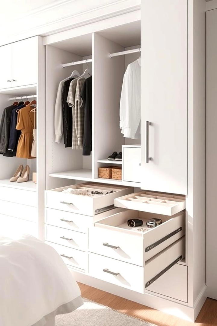 Hidden Accessories Organizer - 21 Built-in Wardrobes Ideas