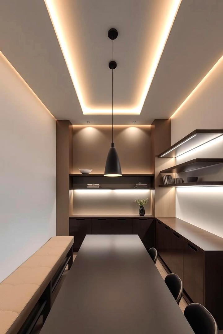 Hidden Recessed Illumination - 21 Dining Room Lighting Ideas