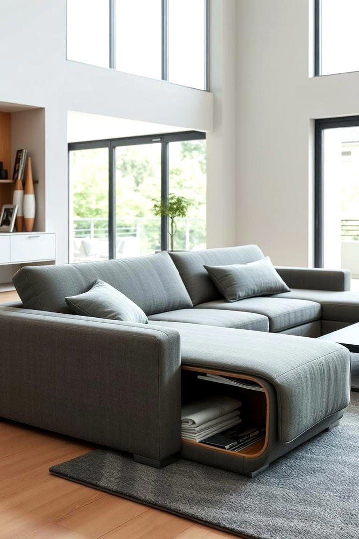 Hidden Sofa Storage - 30 Living Room Storage Ideas