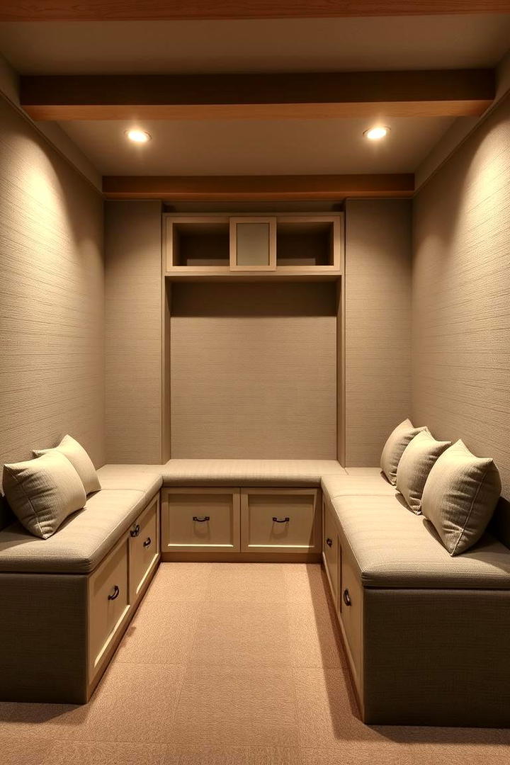 Hidden Storage Benches - 21 Basement Storage Ideas