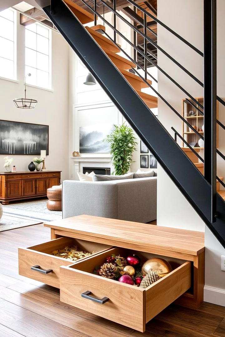 Hidden Storage Under the Stairs - 30 Living Room Storage Ideas