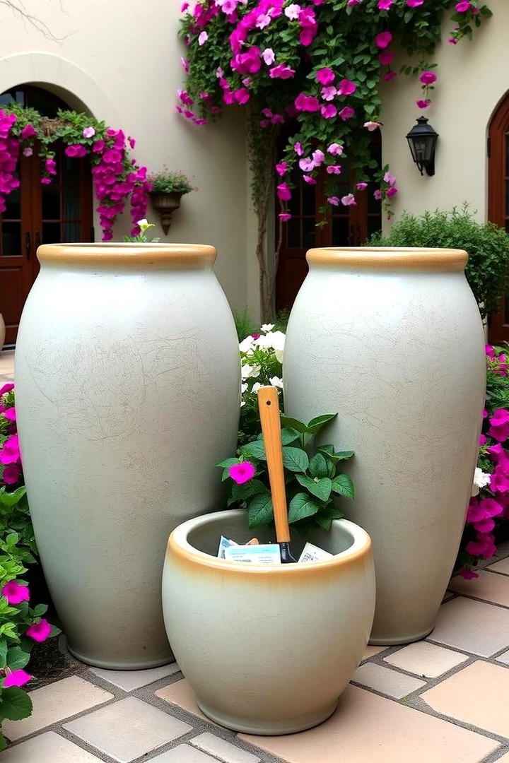 Hidden Storage in Planters - 30 Outdoor Storage Ideas