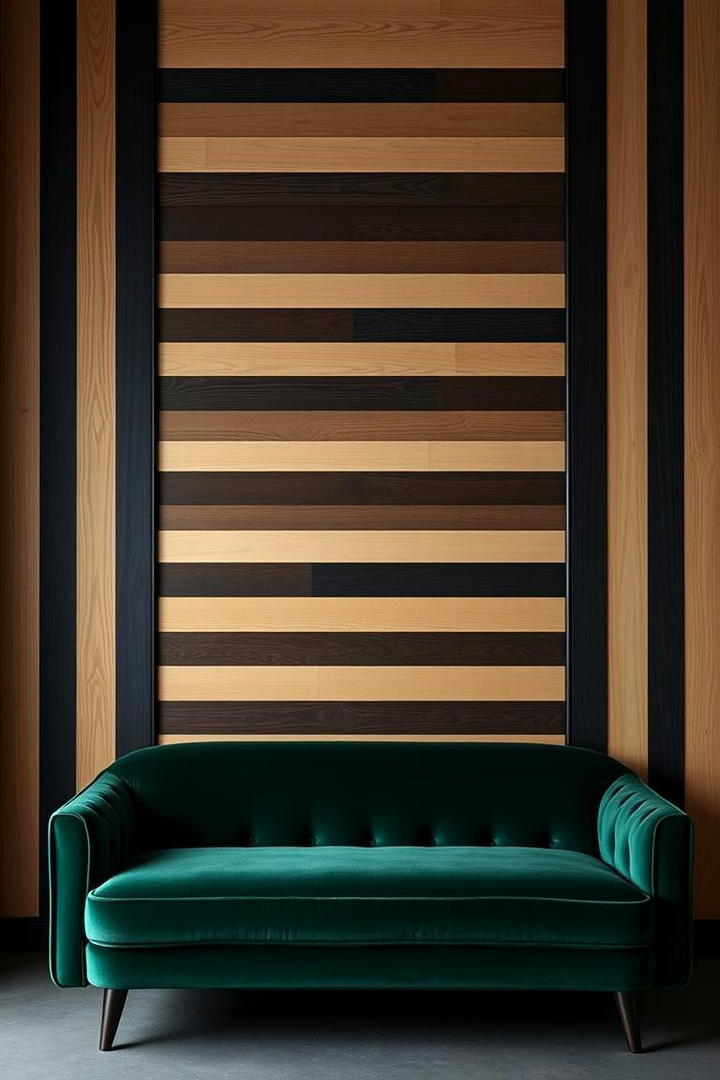 High Contrast Modern Vibe - 21 Wood Slat Accent Wall Ideas