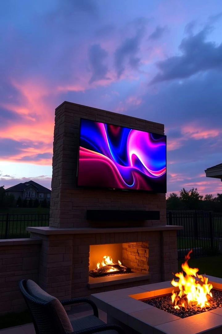 High Definition Display Brilliance - 30 Outdoor Tv Ideas