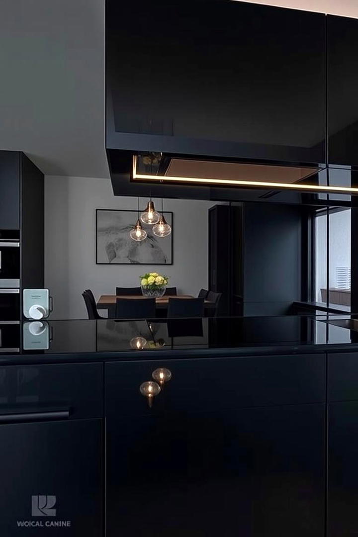 High Gloss Finish - 30 Kitchen Splashback Ideas