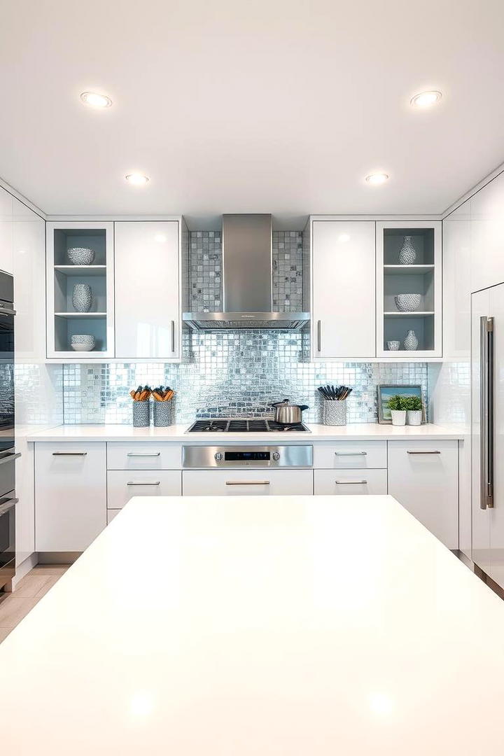 High Gloss White Finishes - 30 Small White Kitchen Ideas