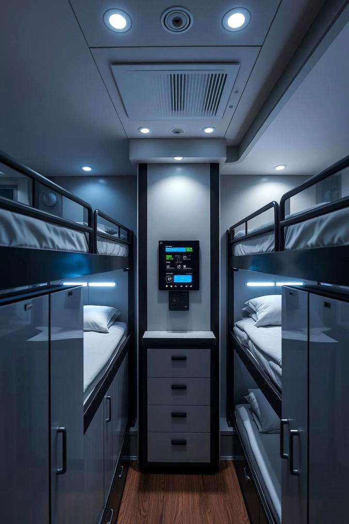 High Tech Bunk Room with Smart Features - 30 bunk room ideas