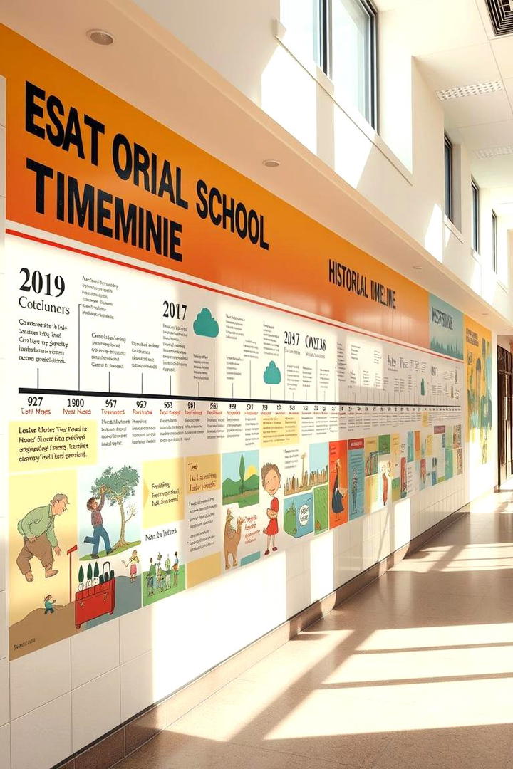 Historical Timeline Mural - 21 School Mural Ideas