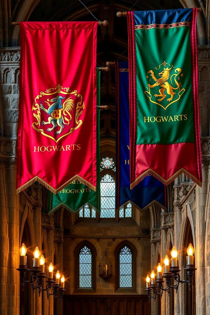 Hogwarts House Banners - 30 Harry Potter Decor Ideas