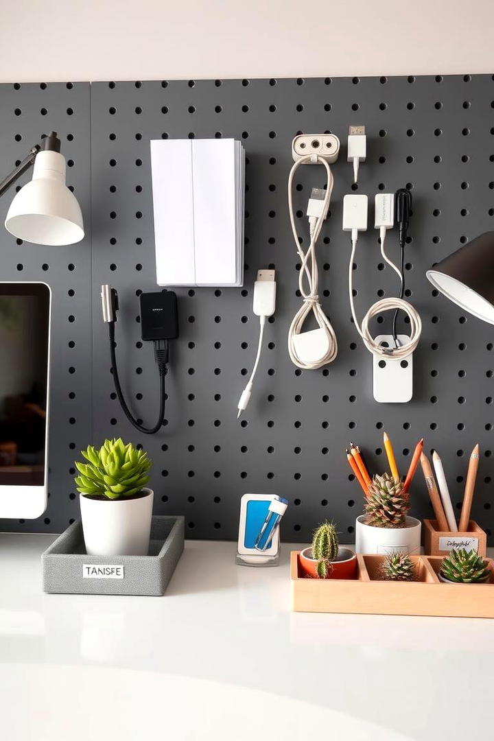 Home Office Organizer - 30 Pegboard Ideas