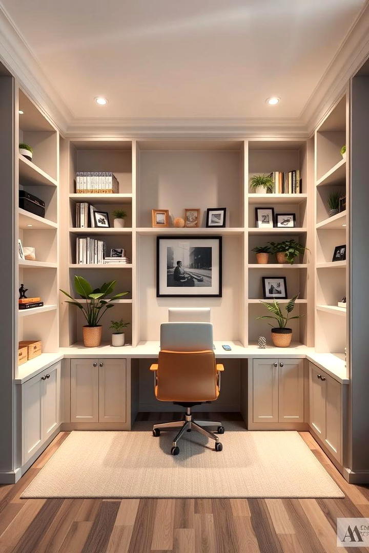 Home Office with Built In Shelving - 21 Small Home Office Ideas