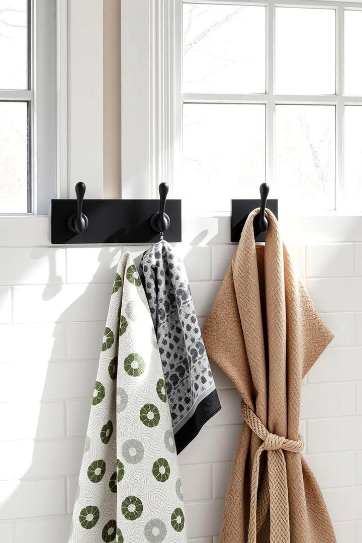 Hook and Loop Wall Storage for Quick Grab - 21 Small Bathroom Storage Ideas