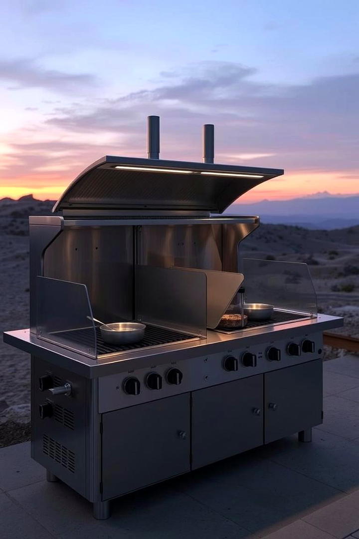 Hybrid Gas and Charcoal System - 30 Bbq Island Ideas