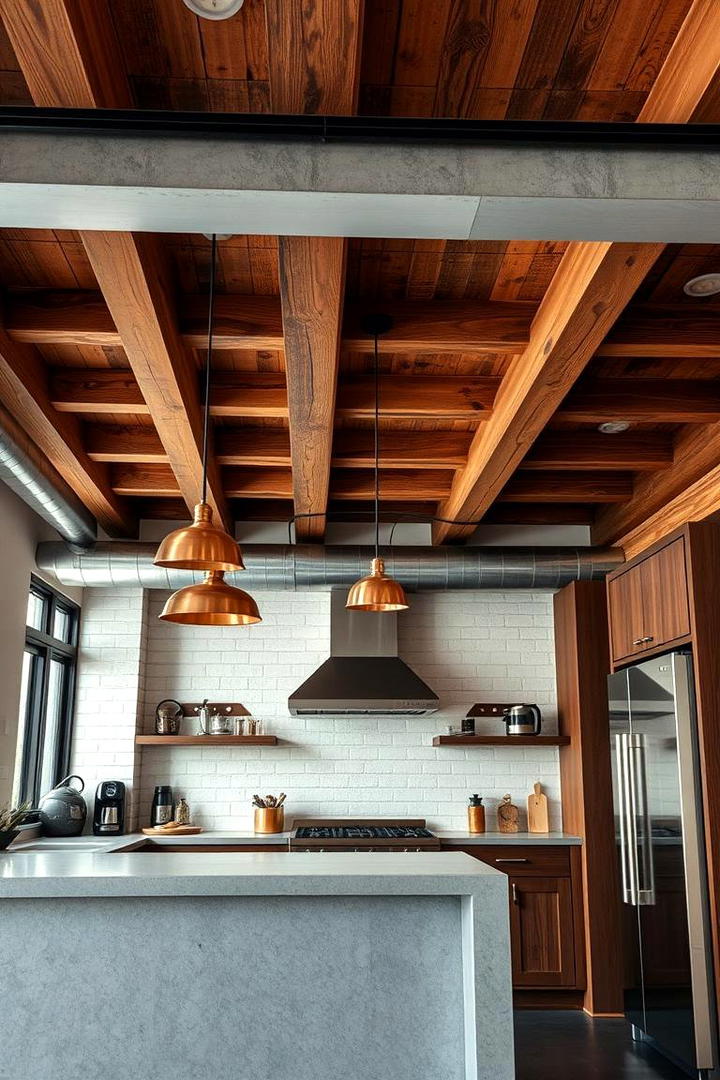 Hybrid Material Fusion - 21 Decorative Ceiling Beam Ideas