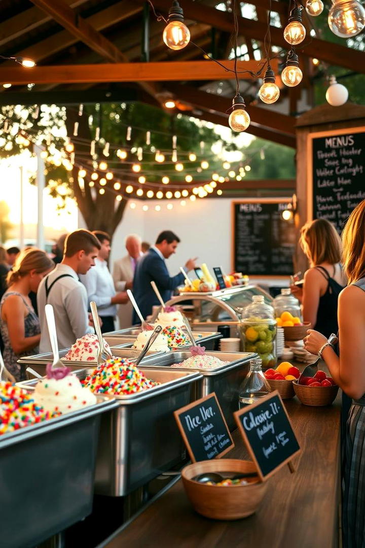 Ice Cream Sundae Bar - 21 Wedding Dessert Ideas