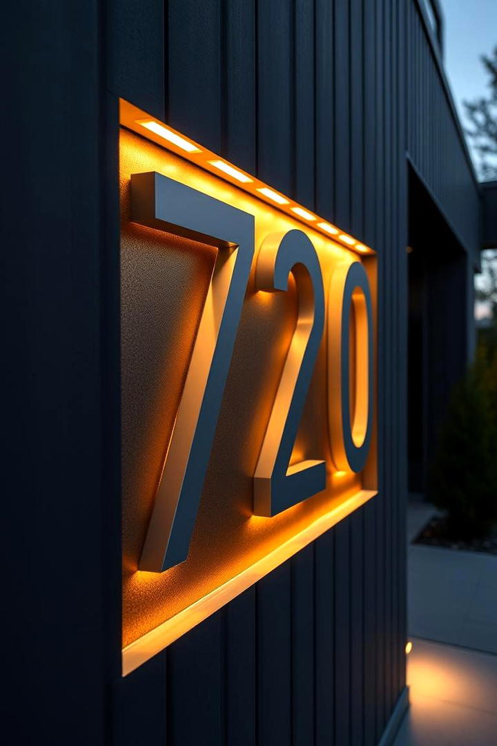 Illuminated Backlit Figures - 21 House Number Ideas