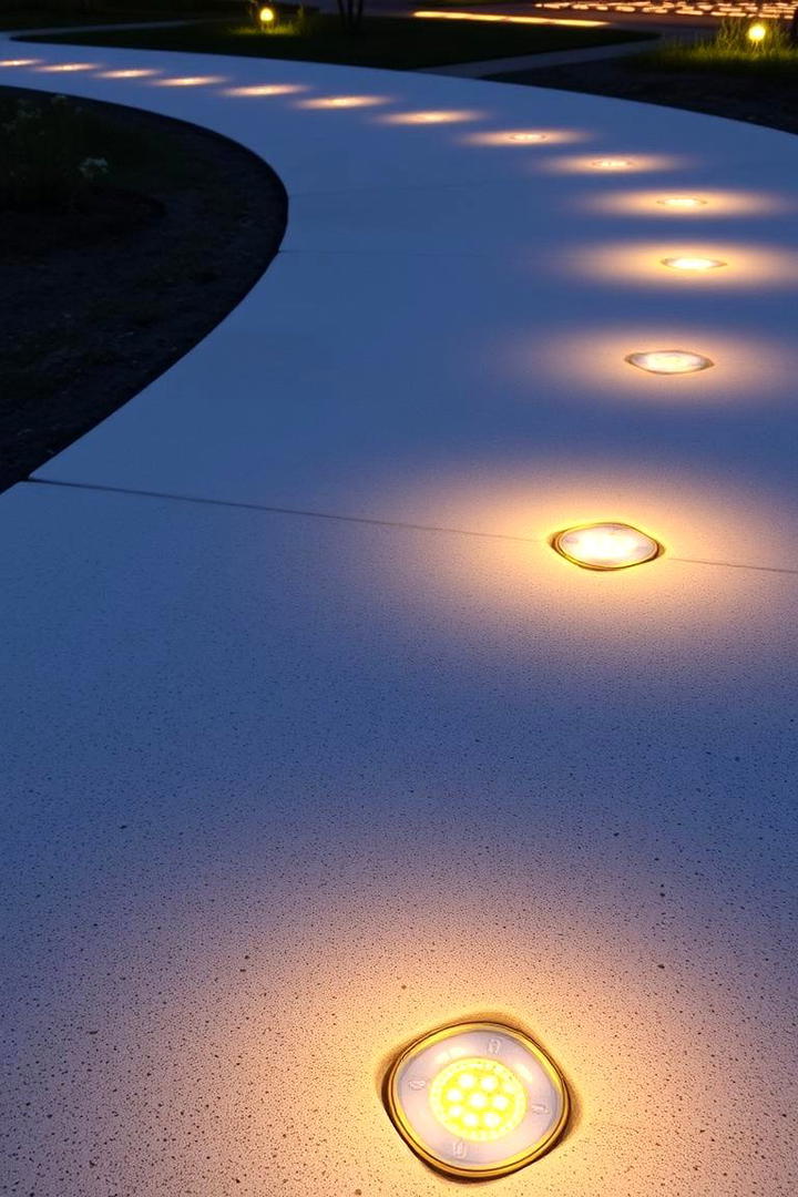 Illuminated Concrete Trail - 21 walkway ideas