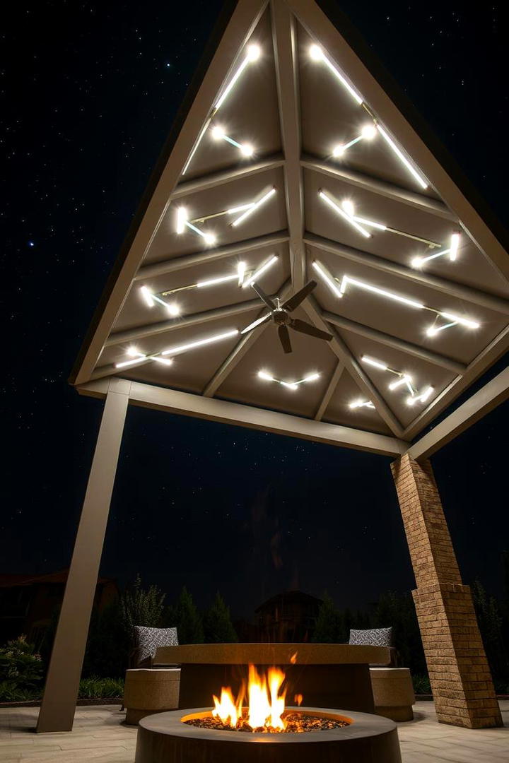 Illuminated Deck Canopy - 30 Deck Roof Ideas