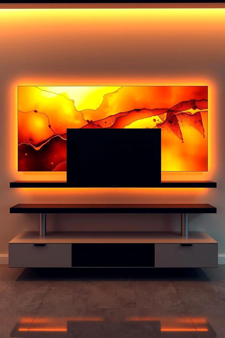 Illuminated LED Wall Art - 30 living room wall decor ideas