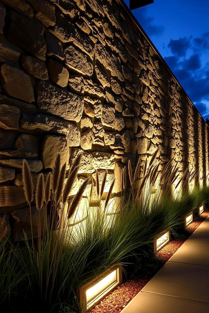 Illuminated Wall Feature - 30 Garden Wall Ideas