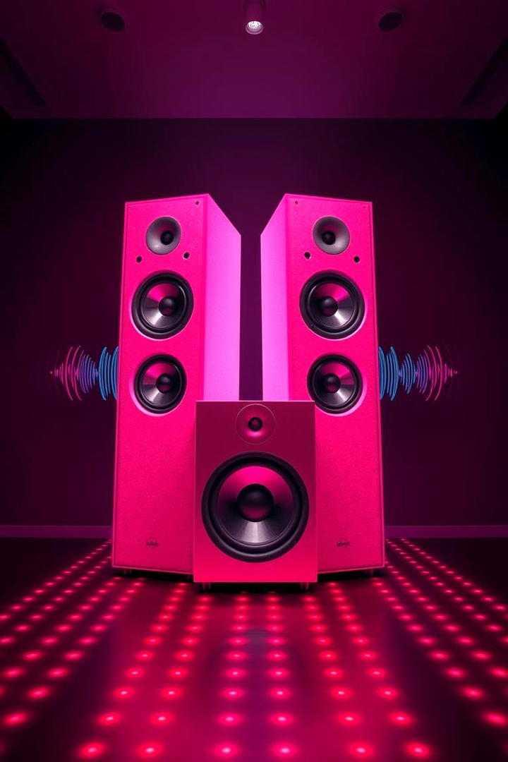 Immersive Pink Sound System Setup - 30 Pink Gaming Setup Ideas