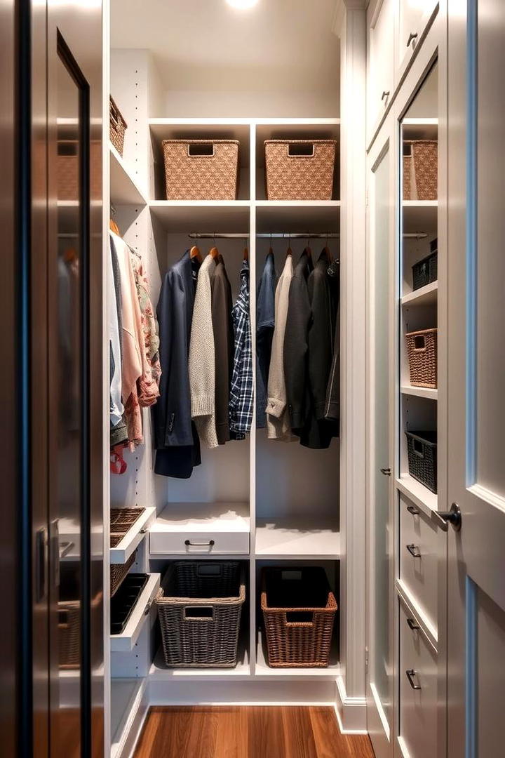 Implementing a Multi Functional Organizer System - 30 Hall Closet Organization Ideas