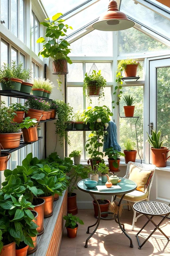 Indoor Herb Garden Sunroom - 30 Small Sunroom Ideas