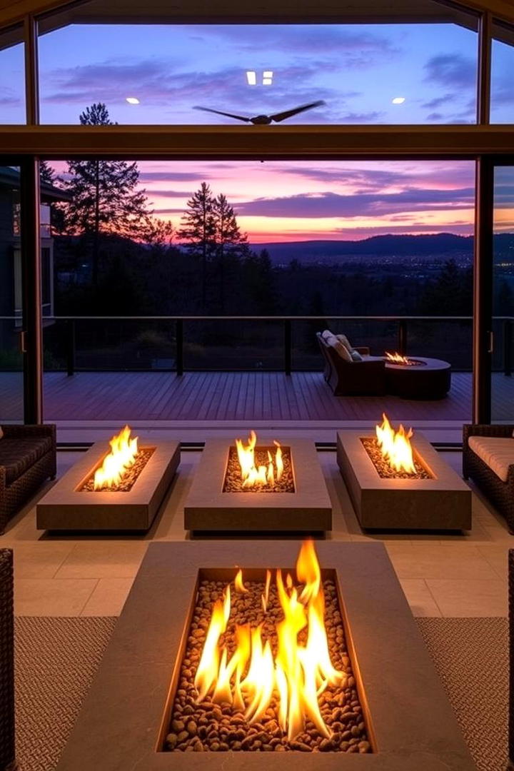 Indoor Outdoor Fireplace Transition - 21 Modern Fireplace Ideas