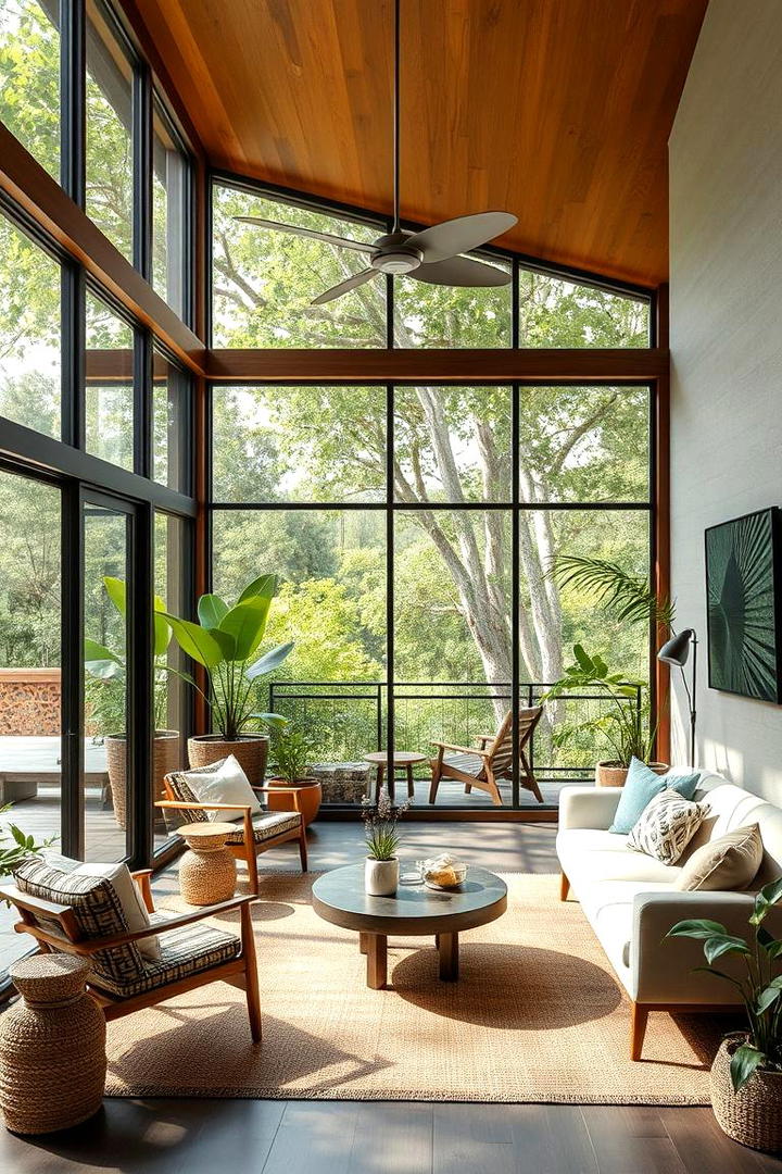 Indoor Outdoor Flow - 21 Mid-Century Modern Living Room Ideas