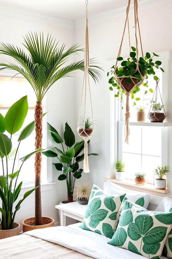 Indoor Plants for a Fresh Vibe - 21 Coastal Bedroom Ideas