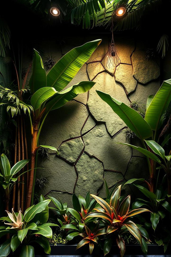 Indoor Tropical Escape - 30 Indoor Plant Wall Ideas