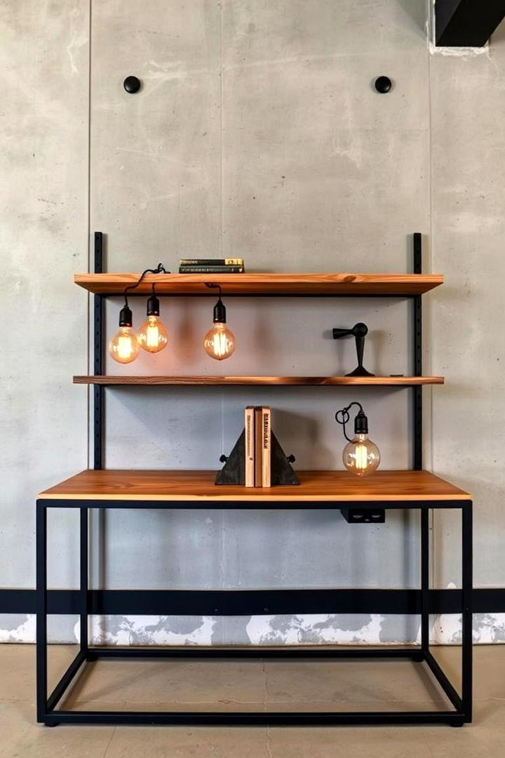 Industrial Chic - 30 Console Table Decor Ideas