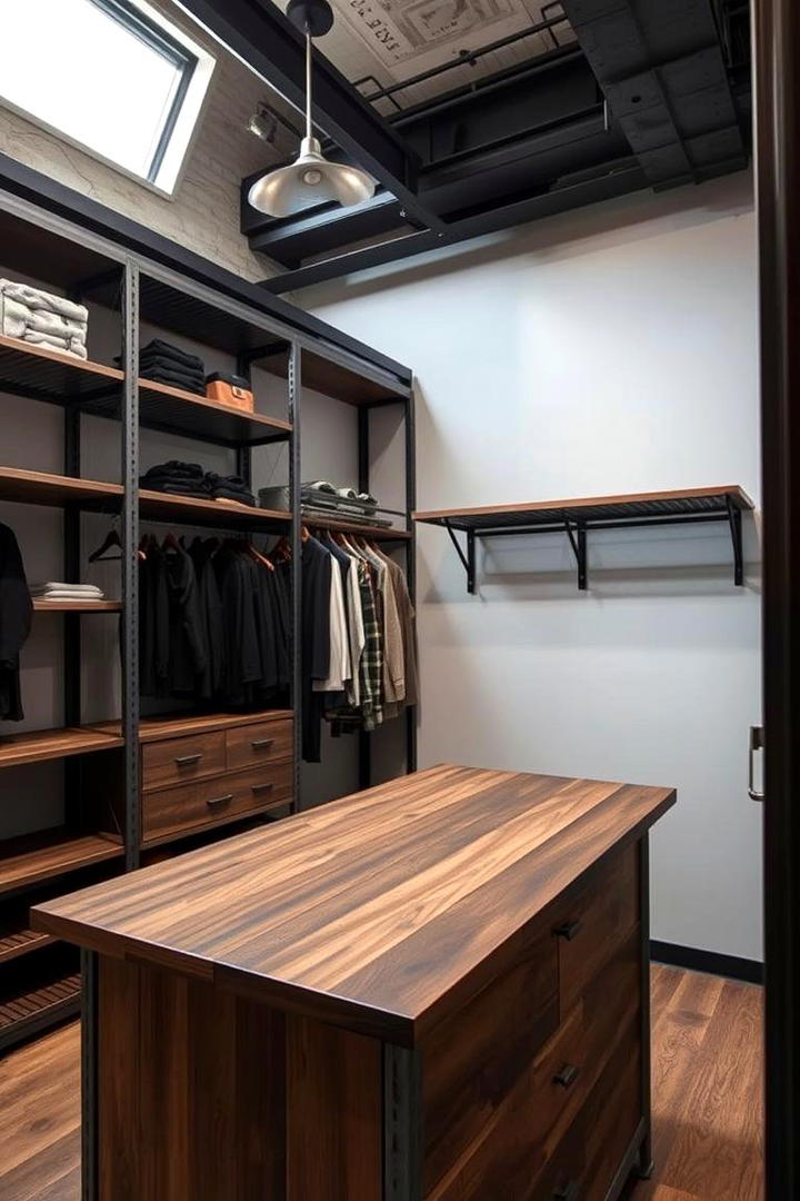 Industrial Chic Closet Island - 30 Closet Island Ideas