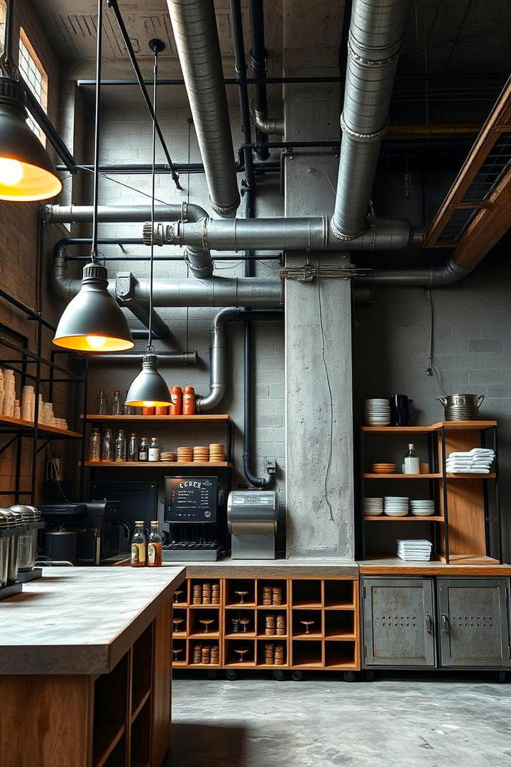 Industrial Chic Coffee Station - 21 Coffee Station Ideas